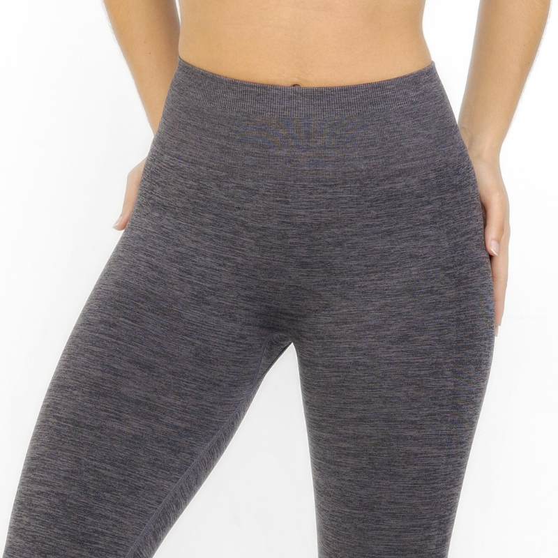 Athara CoreFlow Leggings in Hemp Gray – High-Rise Waistband Close-Up