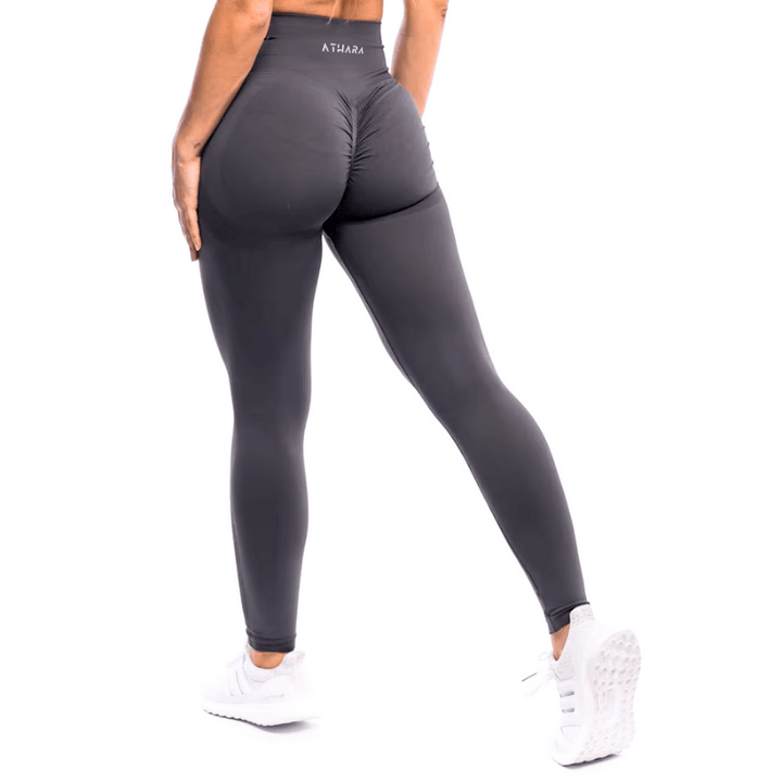 Athara MaxSculpt Leggings in Dark Gray – Back Angle View