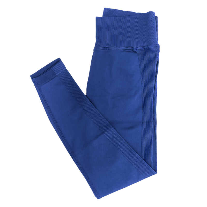 Athara MaxSculpt Leggings in Twilight Blue – Flat Lay