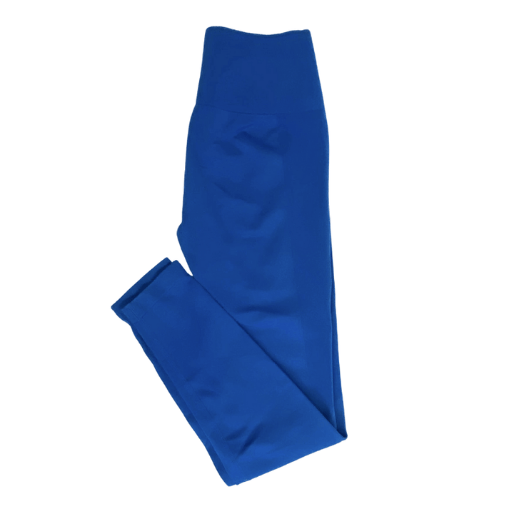 Athara CoreFlow Leggings in Indigo Blue – Flat Lay