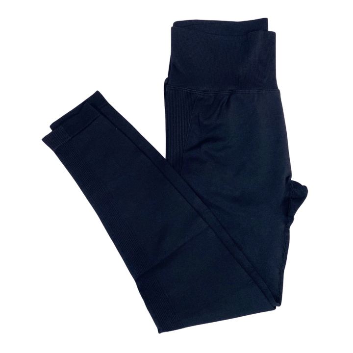 Athara MaxSculpt Leggings in Black – Flat Lay