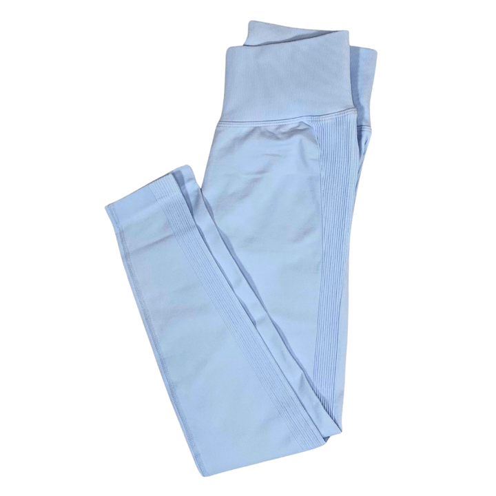 Athara MaxSculpt Leggings in Glacier Blue – Flat Lay